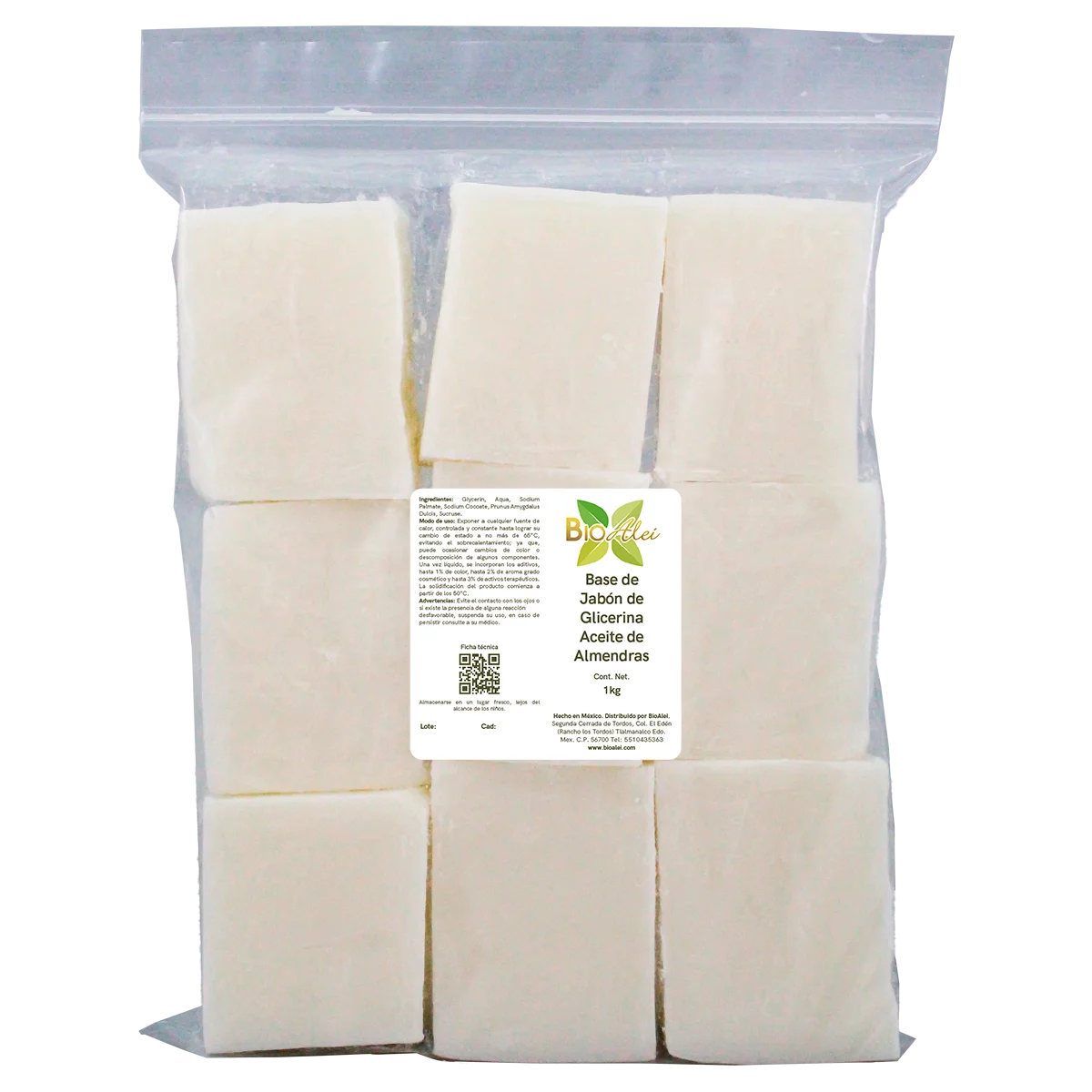BASE DE JABON 100% ACEITE DE ALMENDRAS 1KG