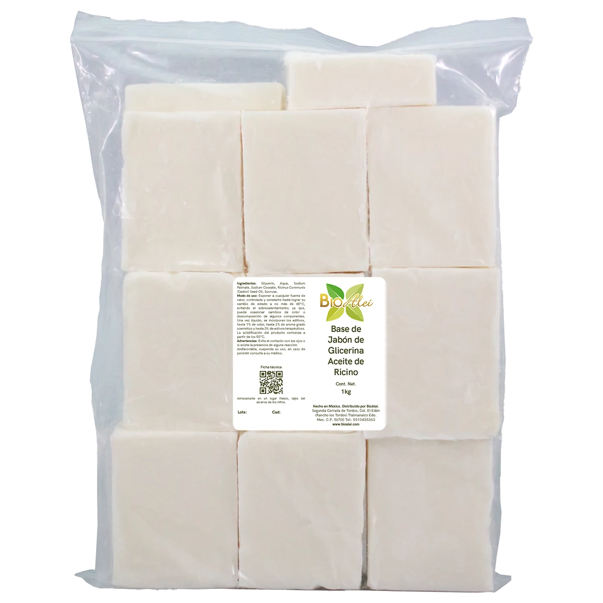 BASE DE JABON 100% ACEITE DE RICINO 1 KG