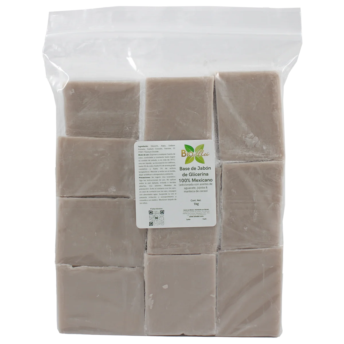 BASE DE JABON GLICERINA 100% MEXICANO 1 KG