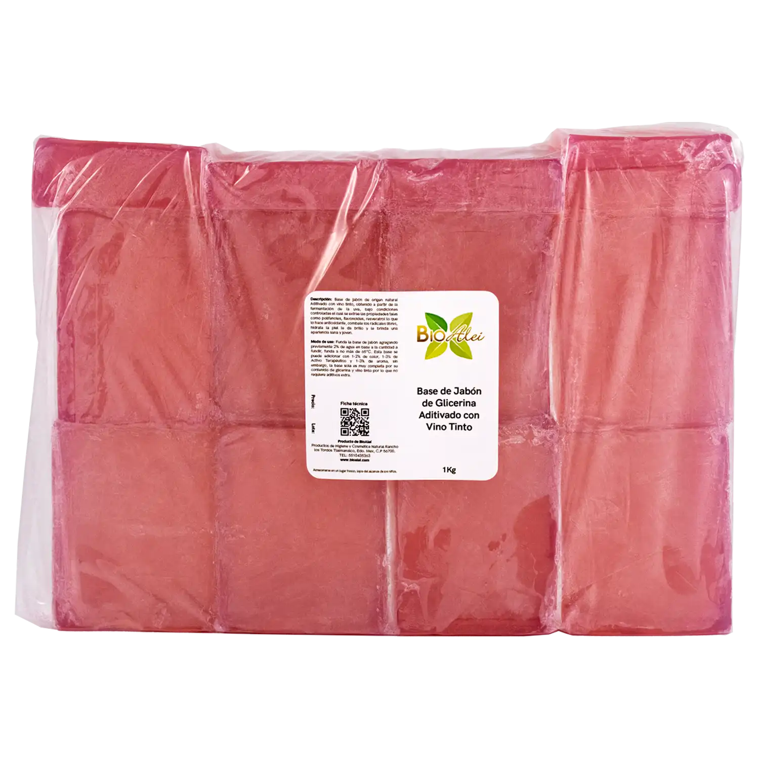 BASE DE JABON VINO TINTO 1 KG