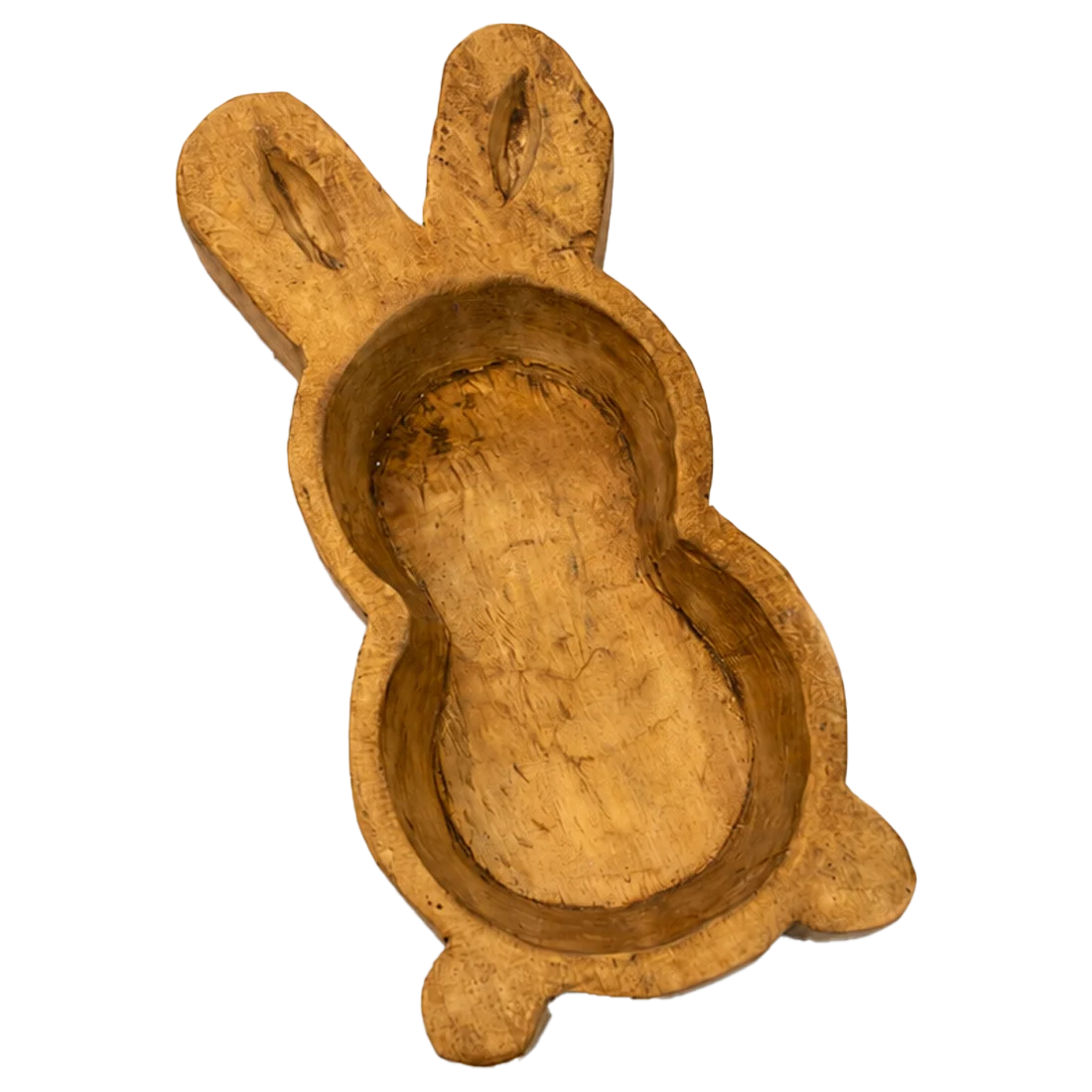 CUENCO DE MADERA ARTESANAL CONEJO DE PASCUA