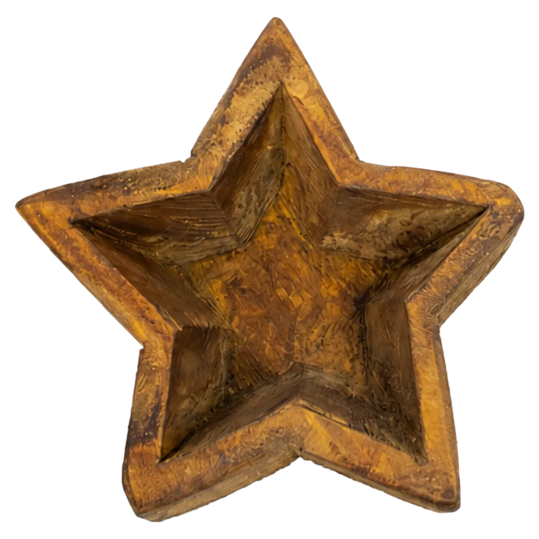 CUENCO DE MADERA ARTESANAL ESTRELLA MINI