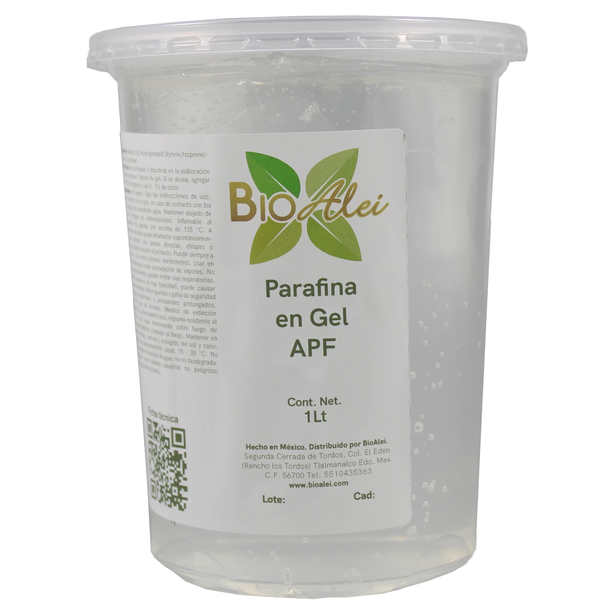 PARAFINA EN GEL APF (GEL AUTOPORTANTE) 1 LT