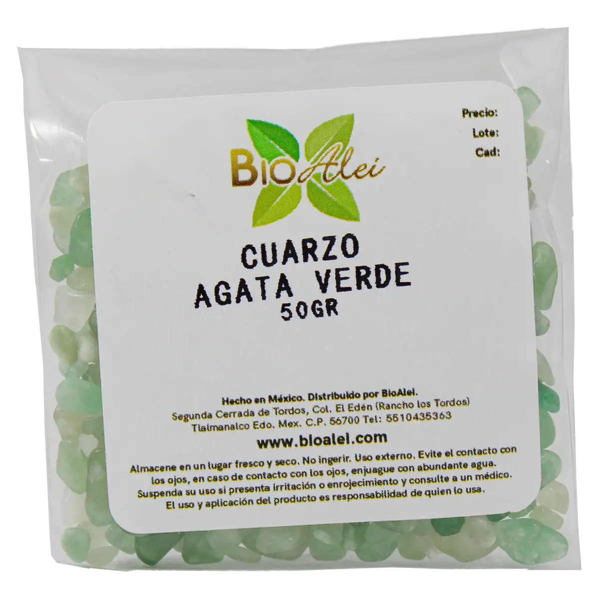 CUARZO ÁGATA VERDE 50 g