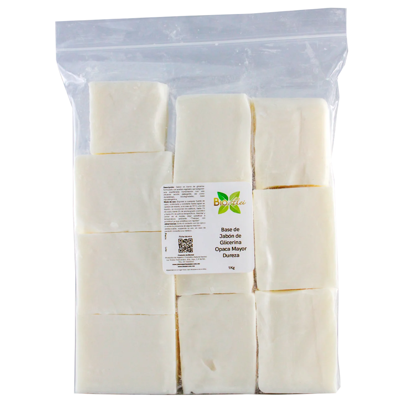 BASE DE JABON DE GLICERINA OPACA MAYOR DUREZA BLOQUE 15KG