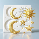 Molde luna y estrellas