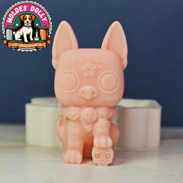 MOLDE PERRO CALAVERITA 2 Altura: 8.5cm Ancho: 4.5cm Grosor: 2.5 cm