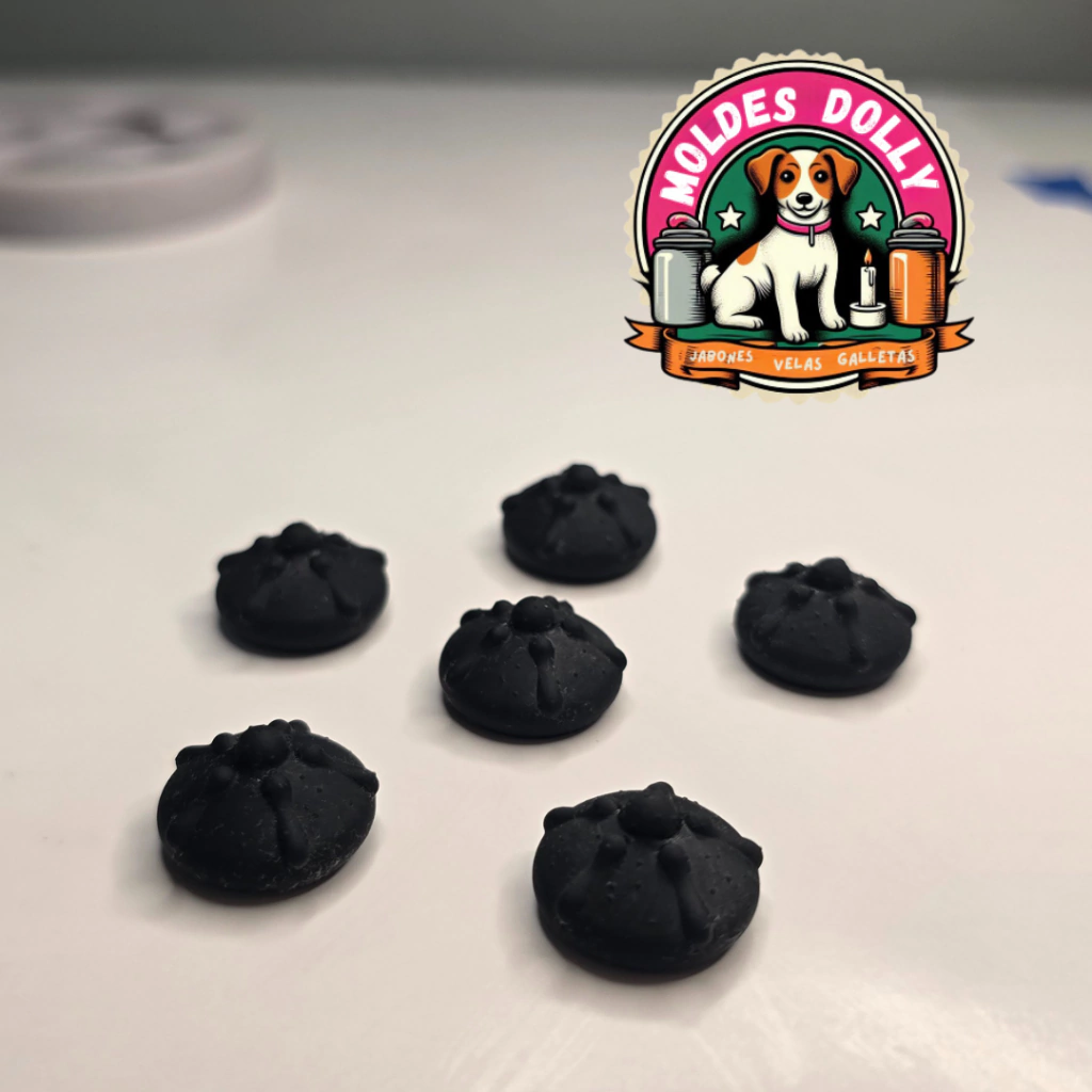 MOLDE PAN DE MUERTO MINI MOLDE 6 CAVIDADES Altura 1.2cm Diametro 2cm