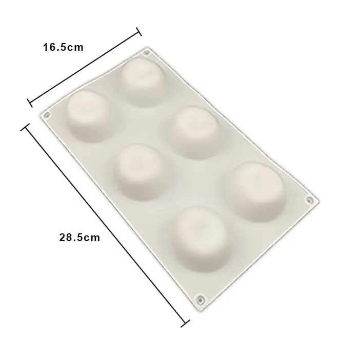 MOLDE DE SILICON 6 MANZANAS 3D (6CM X 5.4CM Y 4.5 ALTO)