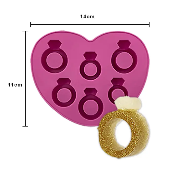 MOLDE DE SILICON ANILLOS DE COMPROMISO