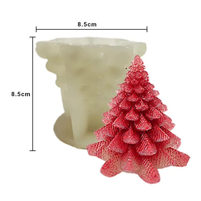 MOLDE DE SILICON ARBOL DE NAVIDAD 3D CONO