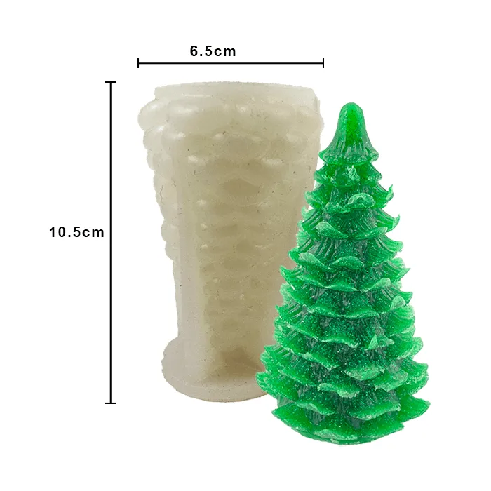 MOLDE DE SILICON ARBOL DE NAVIDAD ELEGANTE 3D