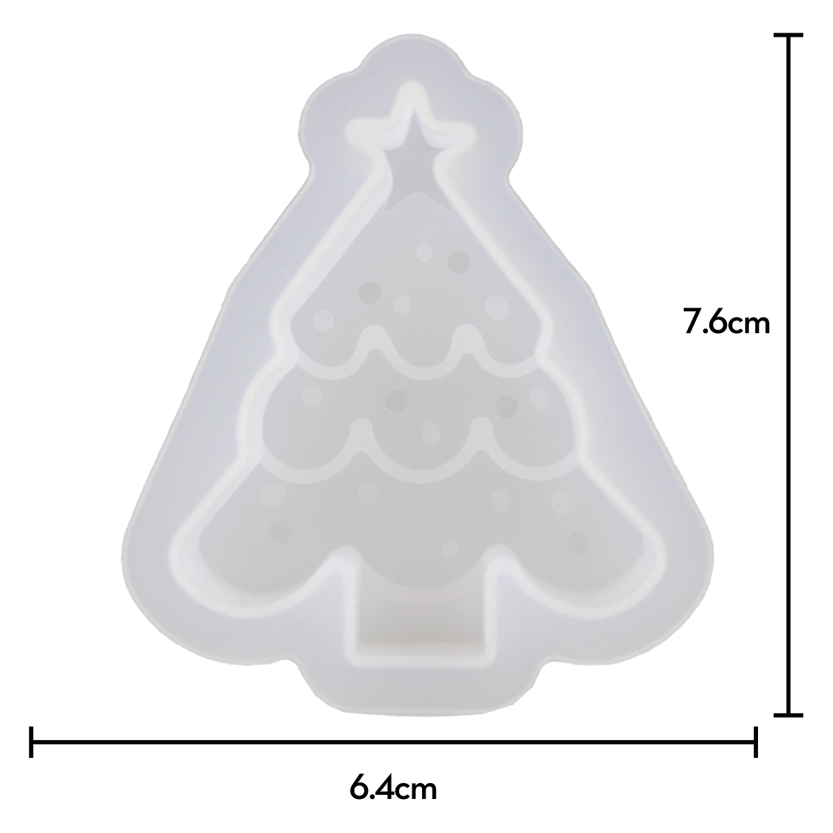 MOLDE DE SILICON ARBOL DE NAVIDAD PLANO 6.4 CM X 7.6 CM