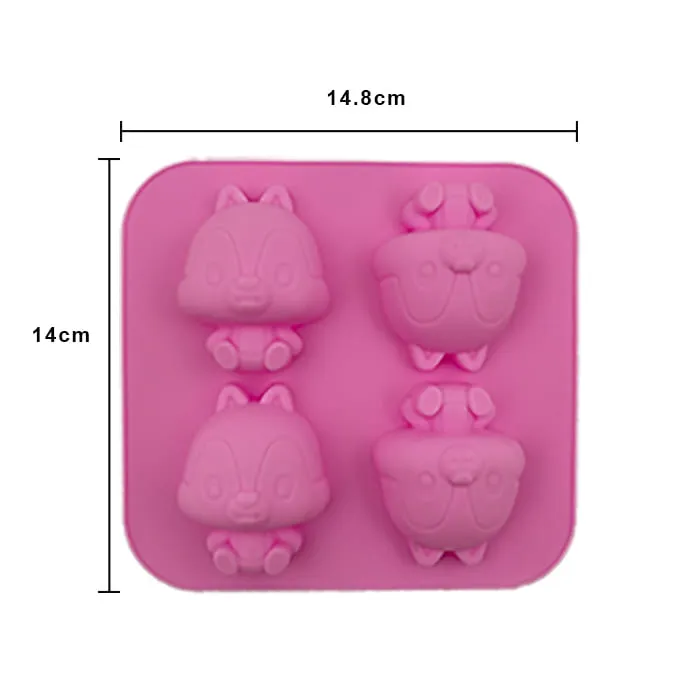 MOLDE DE SILICON ARDILLA 3D 6 CM