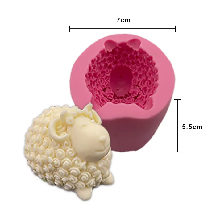 MOLDE DE SILICON BORREGO 3D ESPECIAL (8CM X 7CM*5CM)