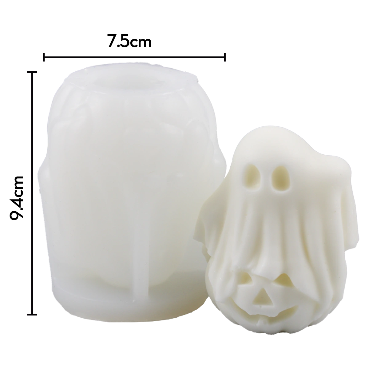 MOLDE DE SILICON CALABAZA & FANTASMA HALLOWEEN