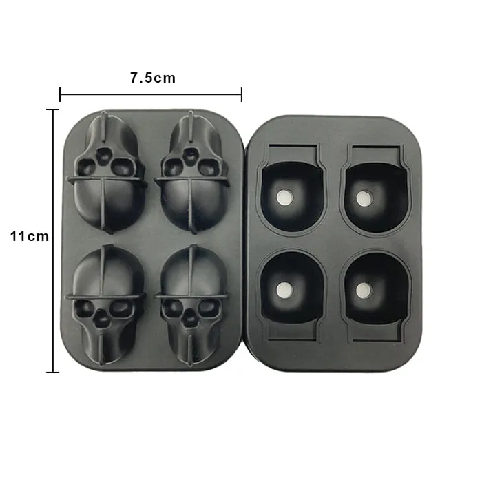 MOLDE DE SILICON CALAVERA 3D 4*3.5 CM Y 2.7 CM 25 GR