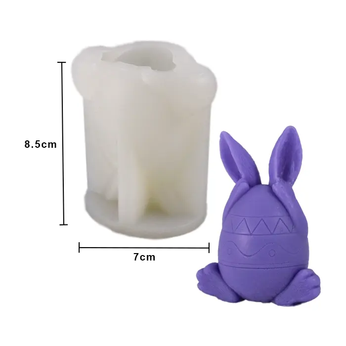 MOLDE DE SILICON CONEJO PASCUA 3D