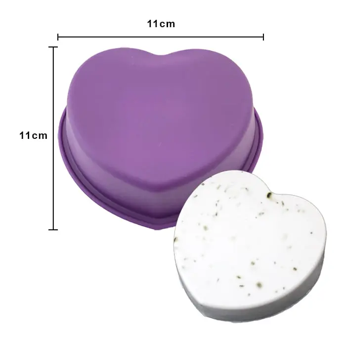 MOLDE DE SILICON CORAZON 11 CM