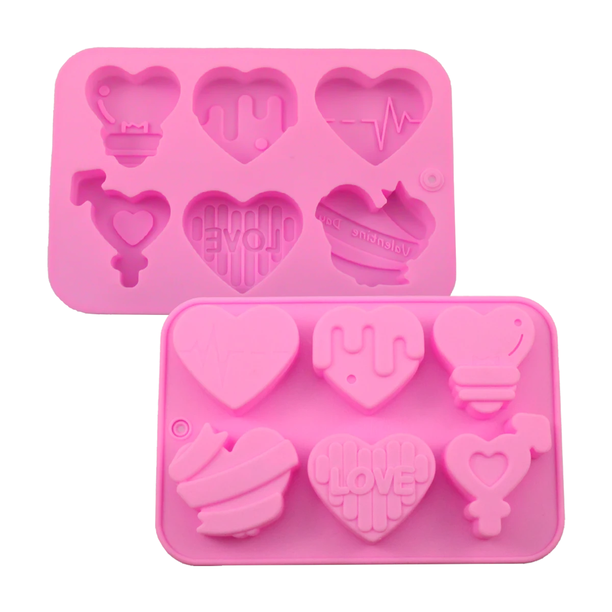 MOLDE DE SILICON CORAZON 6 AMOR
