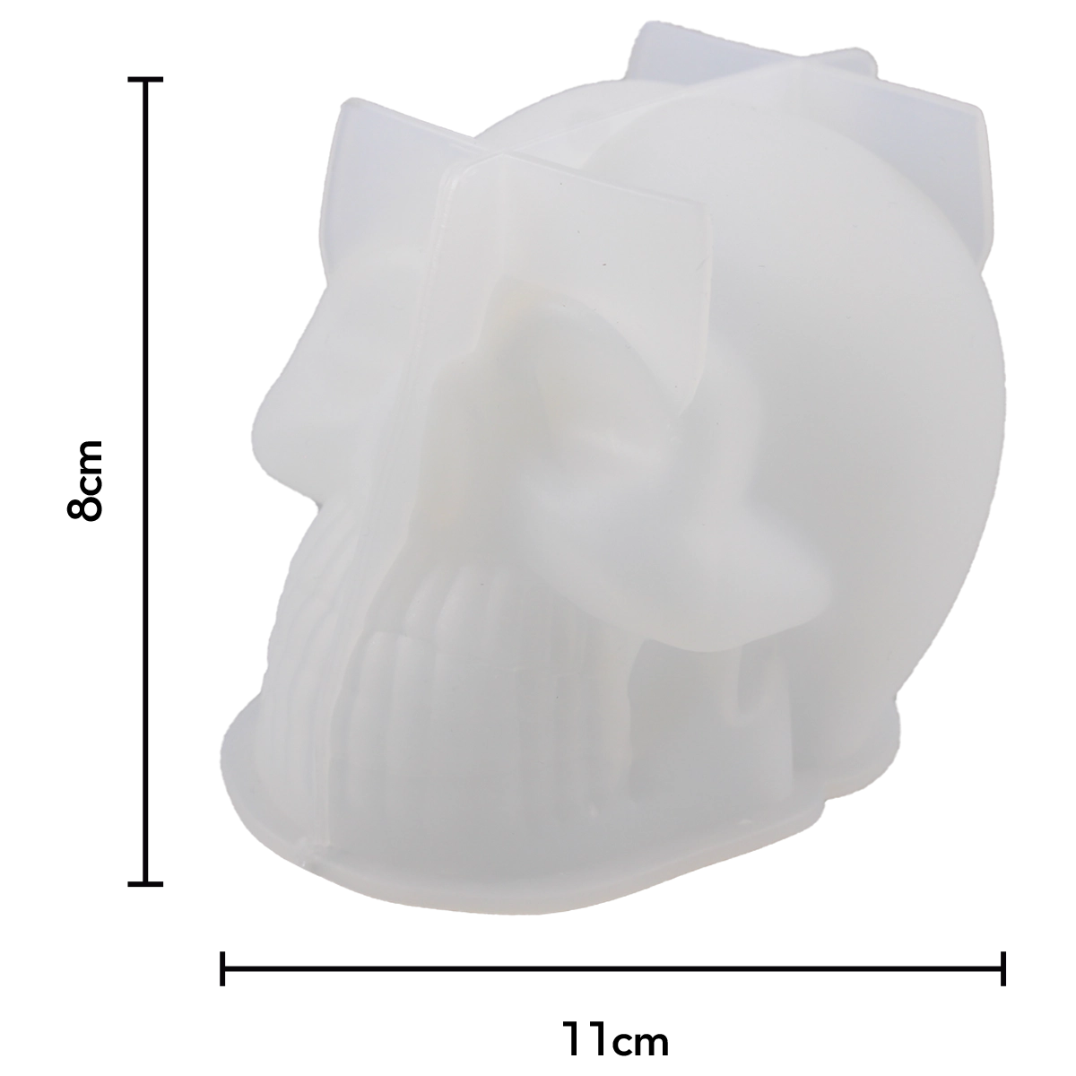 MOLDE DE SILICON CRANEO 3D 11 CM X 8 CM