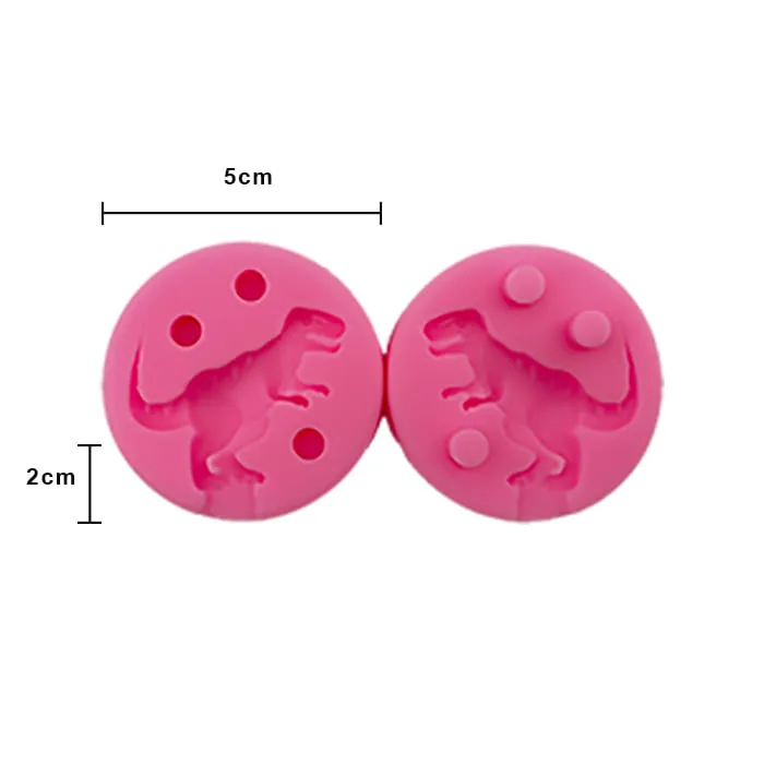MOLDE DE SILICON DINOSAURIO 3D 4CM
