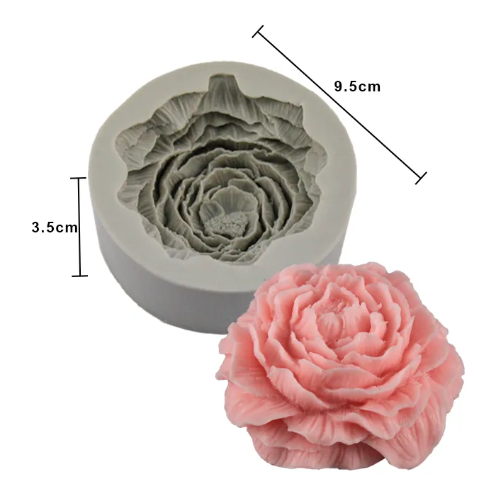 MOLDE DE SILICON FLOR PEONÍA 9.5CM