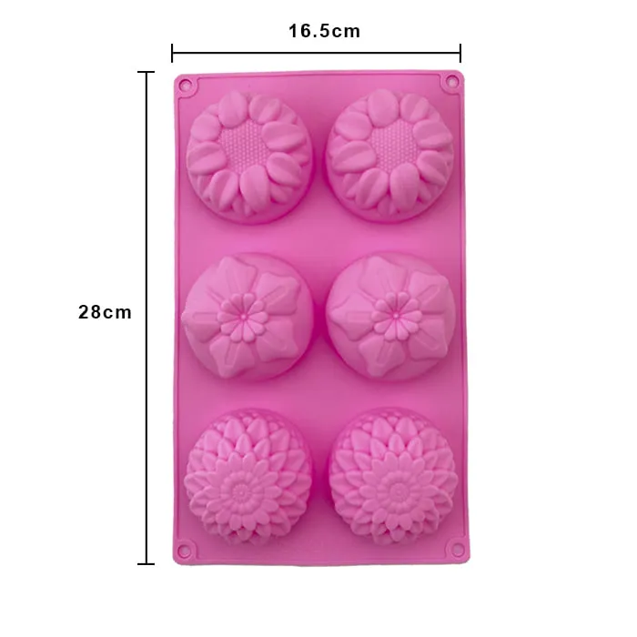 MOLDE DE SILICON FLORES VARIADAS (109 GR APROX)