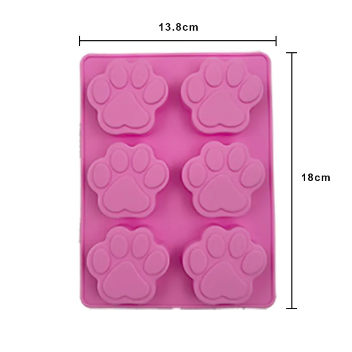 MOLDE DE SILICON HUELLAS DE PERRO 6