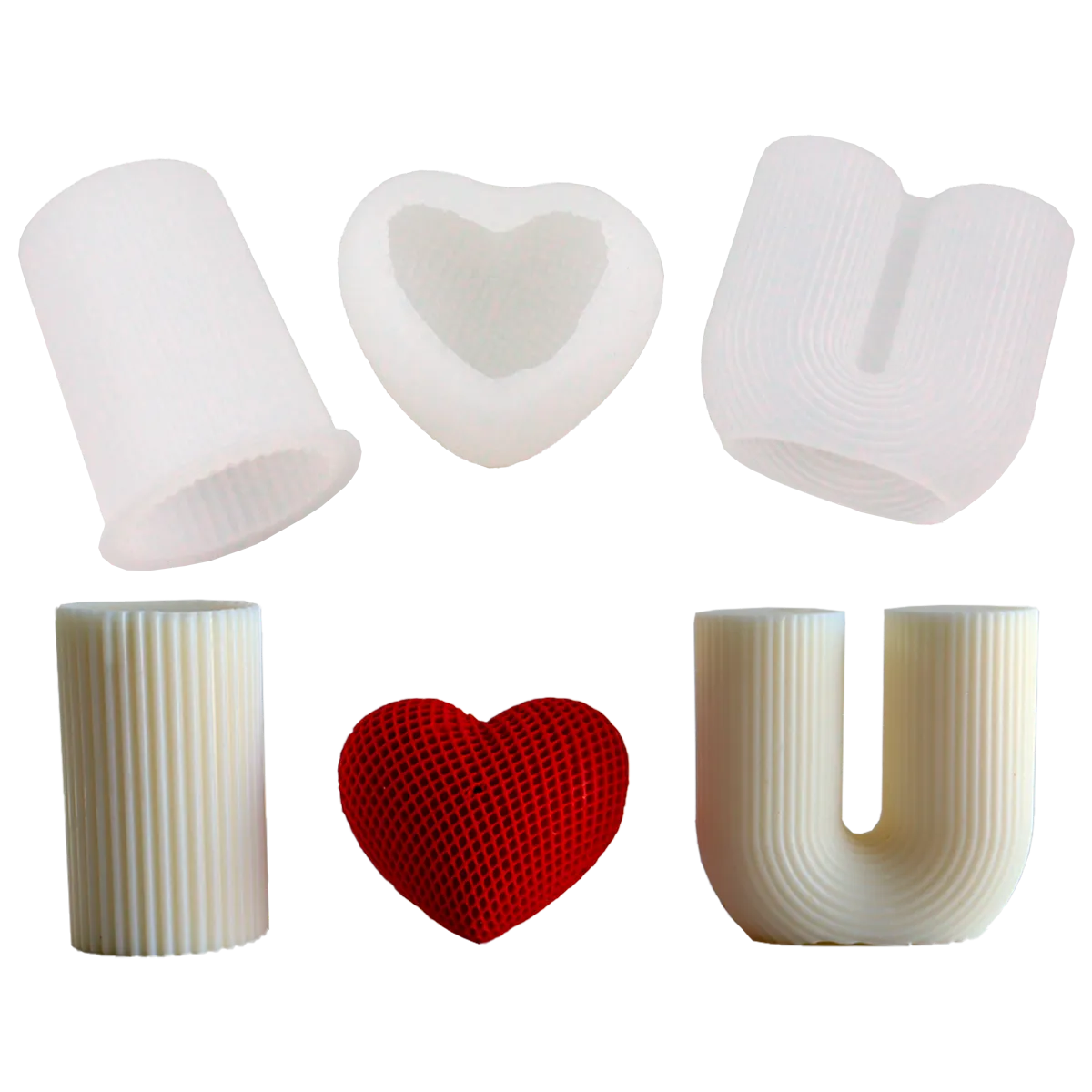MOLDE DE SILICON I LOVE YOU 3 PZAS
