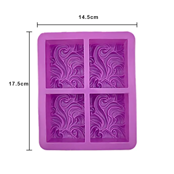 MOLDE DE SILICON MARMOLEADO (C/VACIADO 6X7CMX2.5CM)
