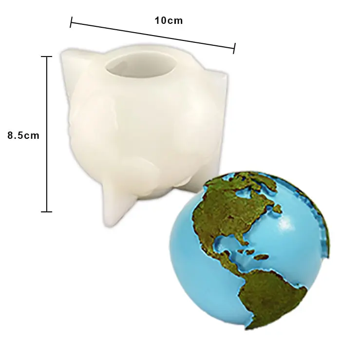 MOLDE DE SILICON MUNDO (10*9.1*8.3 CM)