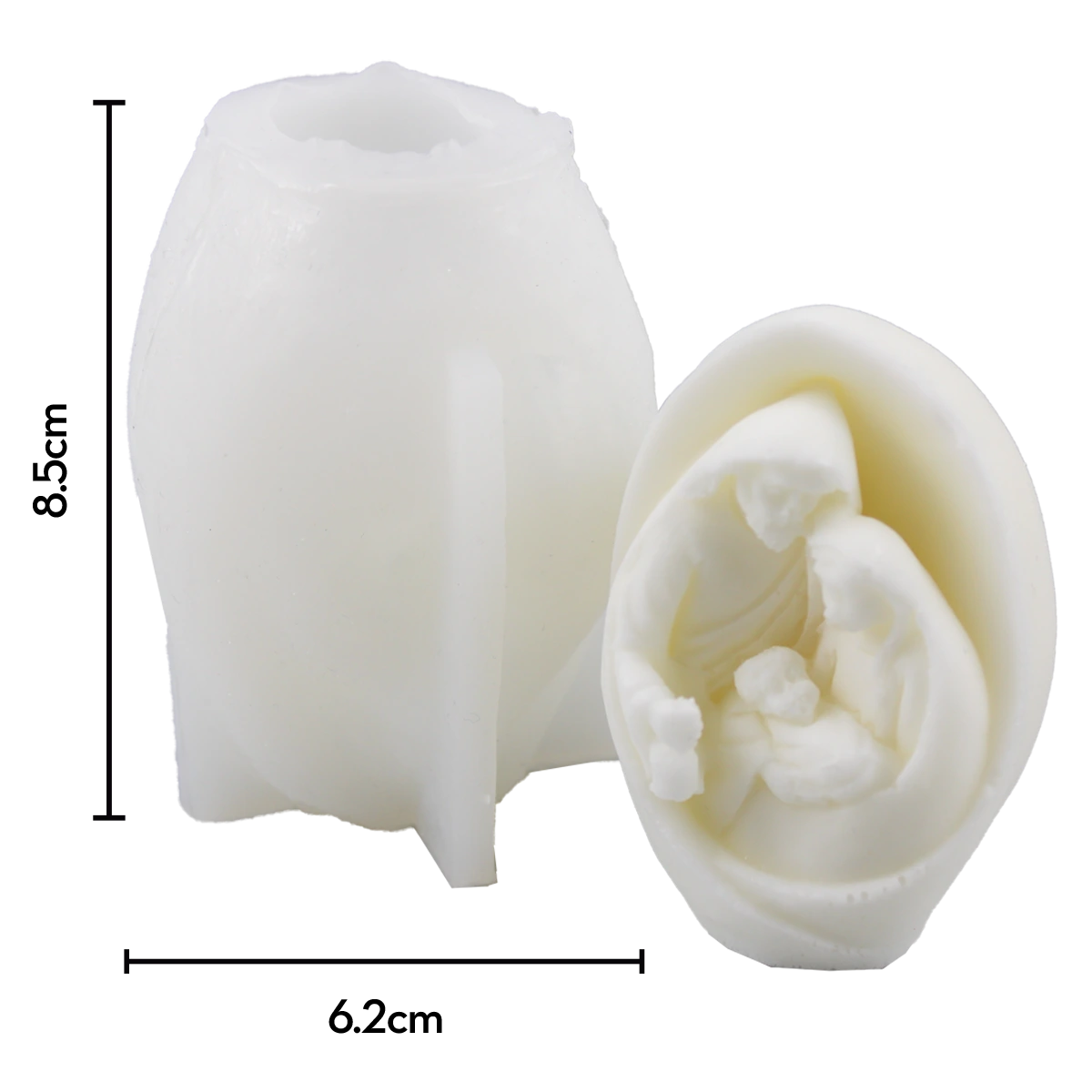 MOLDE DE SILICON NACIMIENTO (JOSE, MARIA Y JESUS) 5.2 CM X 7.6 CM