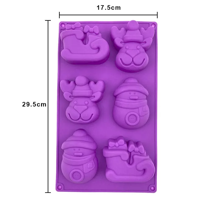 MOLDE DE SILICON NAVIDAD VARIADO 2 (5CM-7CM)