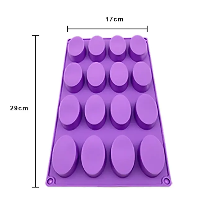 MOLDE DE SILICON OVALO CHICO 16 (25GR C/U)