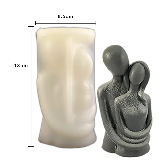 MOLDE DE SILICON PAREJA (142 GR 6.5 CM * 4.5 CM *13 CM)