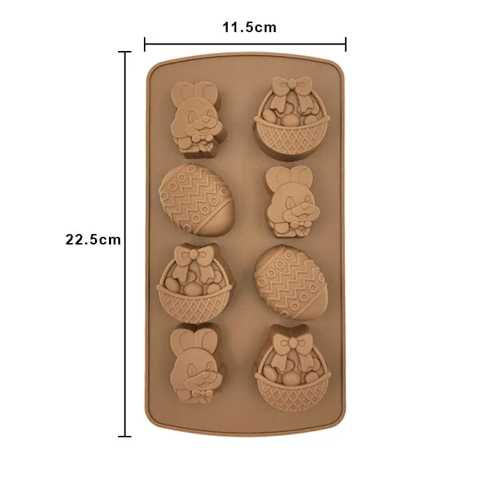 MOLDE DE SILICON PASCUA 8 VACIADOS
