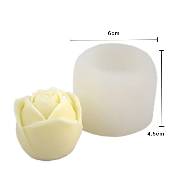 MOLDE DE SILICON ROSA 3D