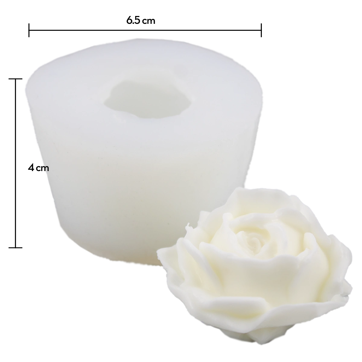 MOLDE DE SILICON ROSA ELEGANTE 3D