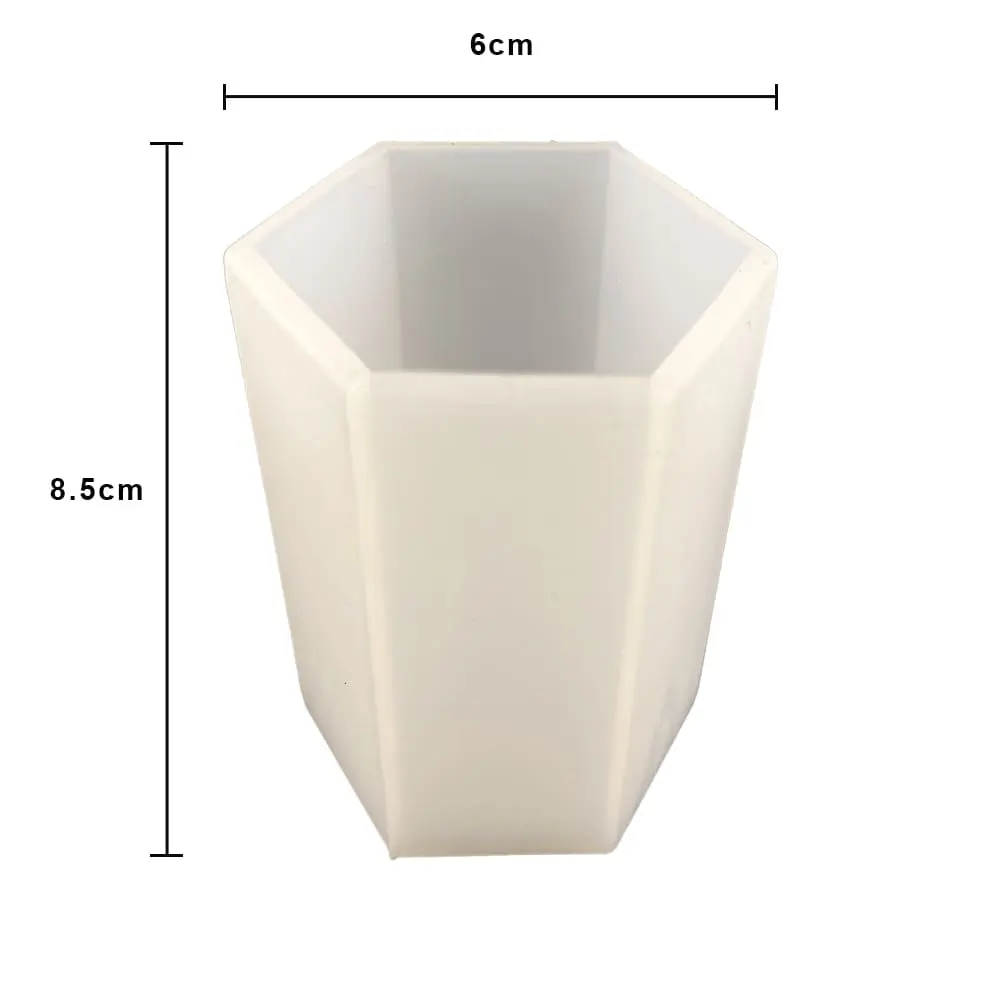 MOLDE DE SILICON VELA HEXAGONAL 6*9 CM