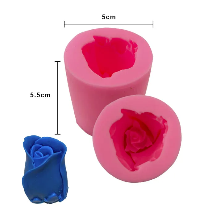 MOLDE SILICON BOTON DE ROSAS (5.7CM PESO FINAL 45GR APROX)