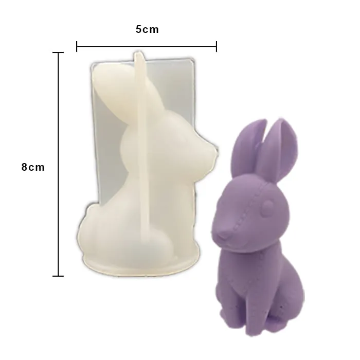 MOLDE SILICON CONEJO 3D