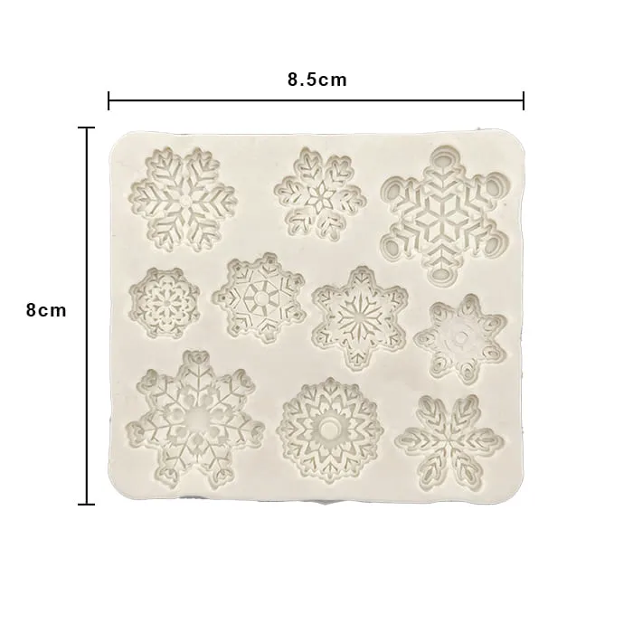 MOLDE SILICON COPOS DE NIEVE 10