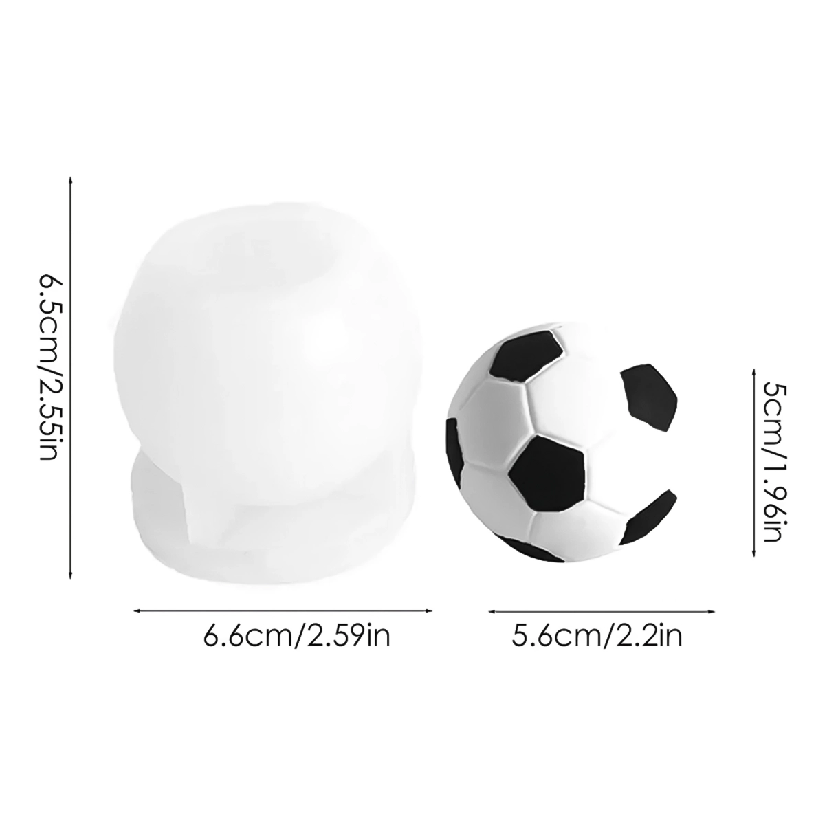 MOLDE DE SILICÓN BALÓN DE FÚTBOL MUNDIAL