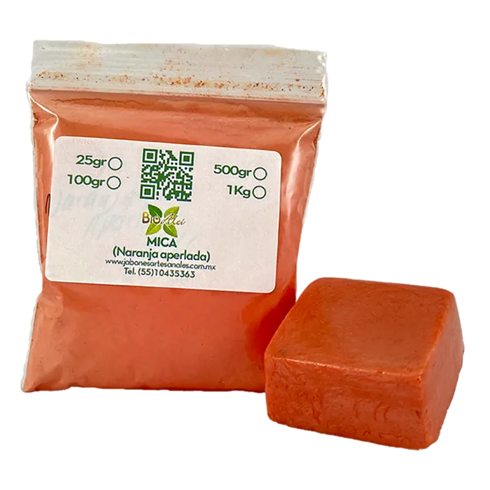 MICA NARANJA APERLADA