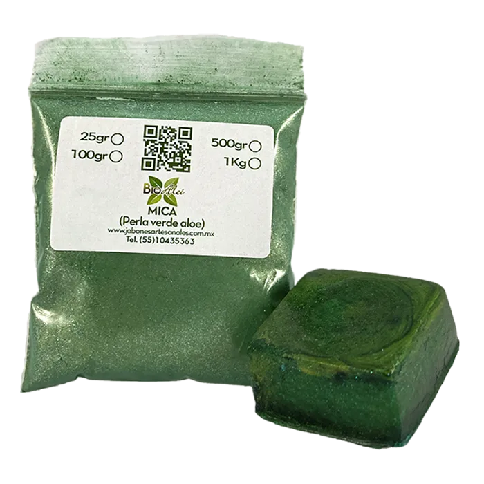MICA PERLA VERDE ALOE